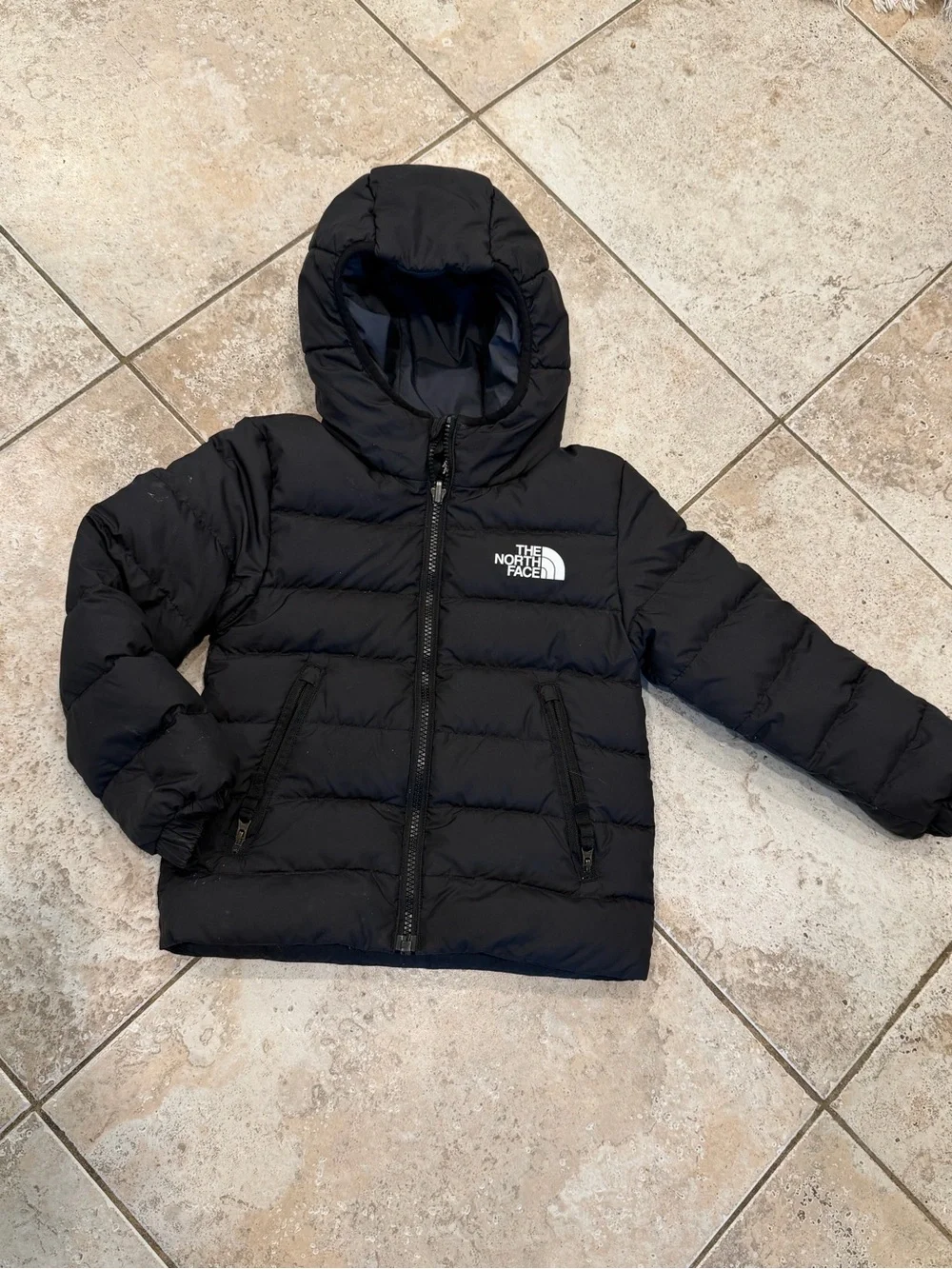 The North Face Kids Black Hooded Puffer Jacket